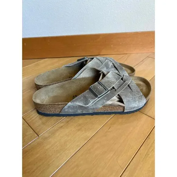 Birkenstock Lugano Suede Soft Footbed Sandals - Men’s Size 45 (12)
